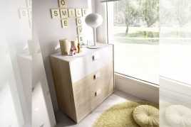 COMODA JUVENIL DINA NATURAL BLANCO