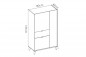 Vitrina modelo nova 2 puertas y cajon en natural gris esmeralda y blanco Vitrina modelo nova 2 puertas y cajon en natural gris esmeralda y blanco