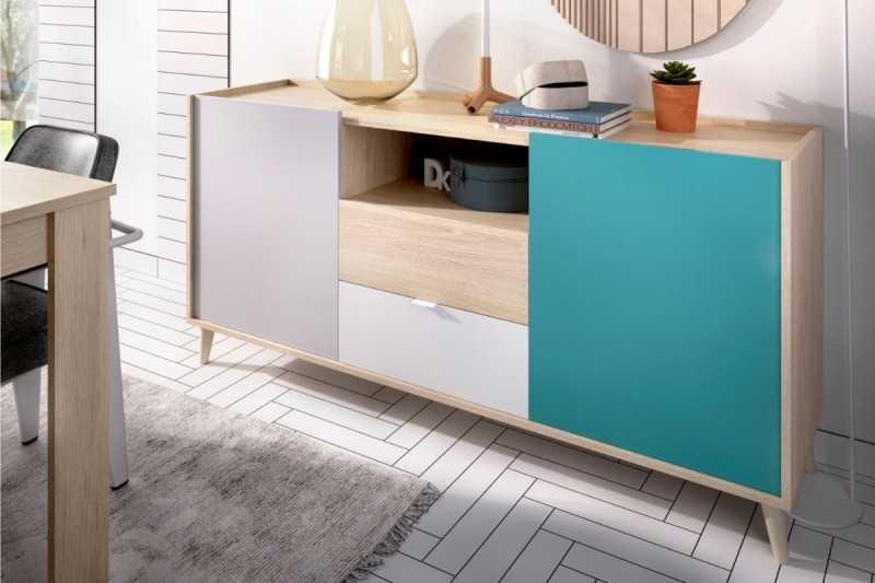 Mueble Buffet Cocina 2 Puertas grafito 