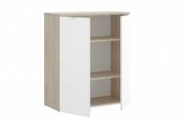 Armario rox bajo 2 puertas natural blanco brillo