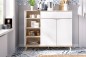 Modulo auxiliar wok, con dos puertas 1 cajon y estantes, blanco natural Modulo auxiliar wok, con dos puertas 1 cajon y estantes, blanco natural