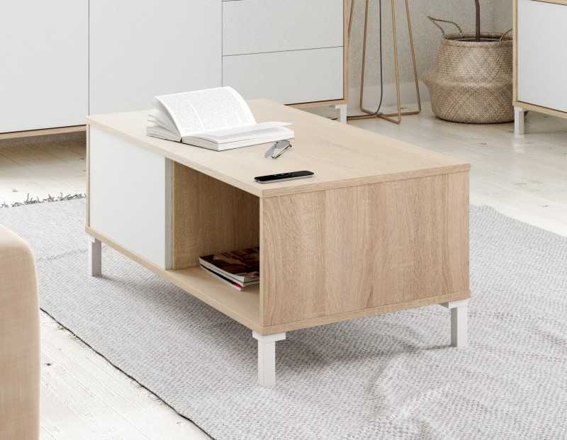 Mesa de centro modelo urban plus-brooklyn, roble canadian/blanco Mesa de centro modelo urban plus-brooklyn, roble canadian/blanco