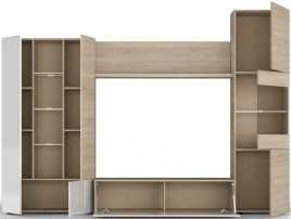 COMPOSICION SALON DISEGNO ROBLE CANADIAN BLANCO BRILLO