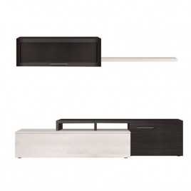 COMPOSICION SALON NEXO BLANCO BRILLO/GRIS CENIZA