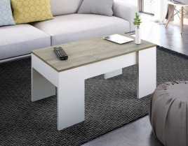 Mesa de centro modelo flow, roble alaska/blanco artik