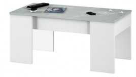 MESA DE CENTRO MODELO FLOW, CEMENTO/BLANCO ARTIK