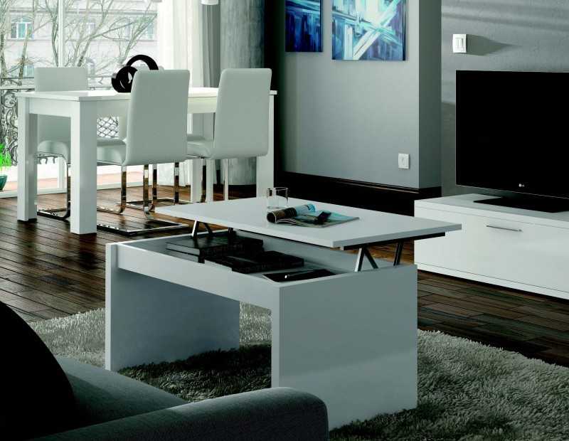 Mesa de centro modelo attuale, blanco brillo Mesa de centro modelo attuale, blanco brillo
