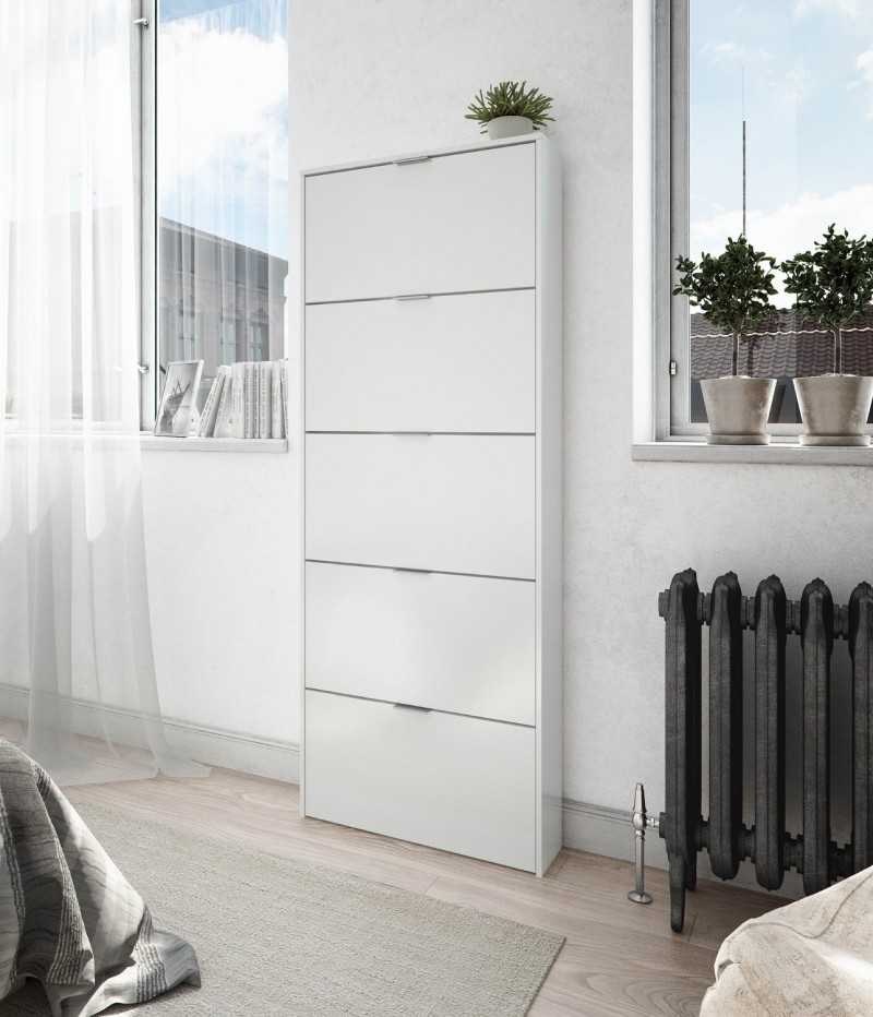 Zapatero maelys 5puertas blanco brillo Zapatero maelys 5puertas blanco brillo