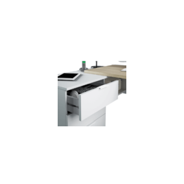 MESA DESPACHO CON BUC REVERSIBLE STYLE, ROBLE/BLANCO