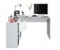 Mesa despacho con buc reversible modelo office en cemento/blanco