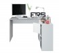 Mesa despacho con buc reversible modelo office en cemento/blanco