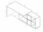 Mesa despacho con buc reversible modelo office en cemento/blanco