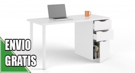 Mesa escritorio multiposicion modelo gio , en blanco