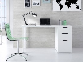 Mesa escritorio multiposicion modelo gio , en blanco