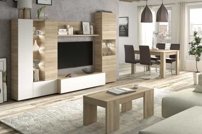 ELEGANTE MUEBLE DE SALÓN MODULAR BARATO DE 3 METROS