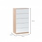 Comoda modelo (haya) noon plus en roble canadian/blanco Comoda modelo (haya) noon plus en roble canadian/blanco