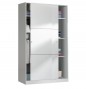 Armario 2 puertas correderas max, en blanco brillo Armario 2 puertas correderas max, en blanco brillo