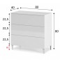 Comoda tres cajones diva-loft en blanco brillo Comoda tres cajones diva-loft en blanco brillo