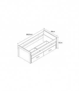 CAMA COMPACTO MODELO LARA CAMBRIA BLANCO Distribuidor 240,00 € 198,35 €