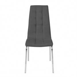 SILLA MODELO ESTELA EN TELA COLOR GRIS OSCURO