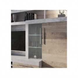 SALON MODELO LONDINES  EN ROBLE LAMINADO Y GRIS