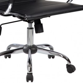 SILLA OFICINA MASON EN BLANCO Y NEGRO PATAS CROMO