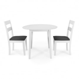Set de mesa +2 sillas modelo pia en madera lacada