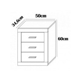 DORMITORIO OFERTA LAFNE CABECERO Y DOS MESITAS CAMBRIA BLANCO