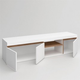 MUEBLE DE T.V. MODELO ELIS+ESTANTE EN BLANCO NATURA