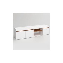 MUEBLE DE T.V. MODELO ELIS+ESTANTE EN BLANCO NATURA