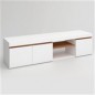 Mueble de t.v. modelo elis+estante en blanco natura Mueble de t.v. modelo elis+estante en blanco natura