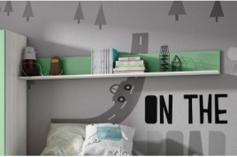 cama doble juvenil juliette estante en blanco nordic verde talco dormitorios juveniles 184,00 € 152,07 €