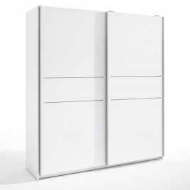 Armario  siena puertas correderas 182x200 blanco mate