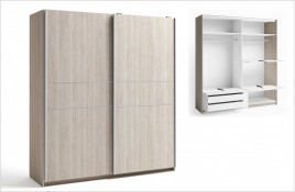 Armario siena  puertas correderas color sable