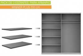 Lote 3 estantes 97,8x42 cm winner plus y Tokio de 200 cm