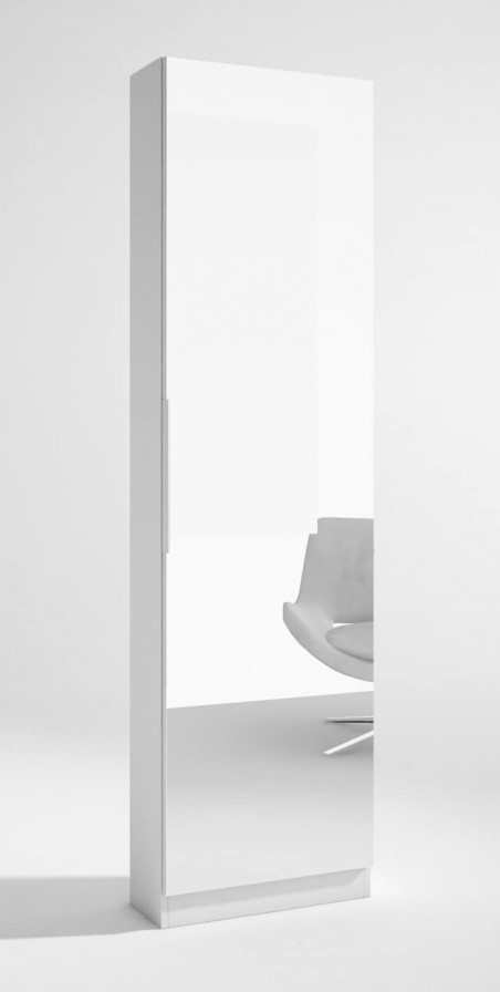 Zapatero trend 1 puerta con espejo color blanco 50x20x180