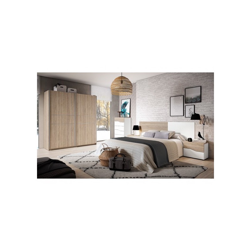 Dormitorio matrimonio modelo New Couple en Sable y blanco mesitas Cannes Dormitorios de matrimonio 193,00 € 159,50 €