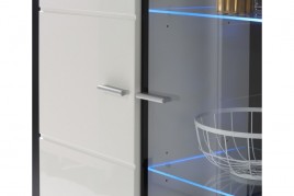 Salon modelo Phanton con Leds en blanco alto brillo