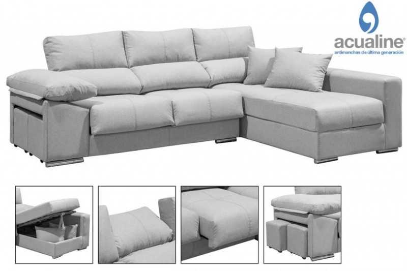 Sofá chaiselongue derechas copi gris con arcon