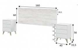 MESITAS DE TRES CAJONES DREAMS BLANCO ARTIK