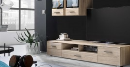 Salon modelo  alaska Roble sonoma con leds
