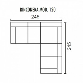 Rinconera modelo francia de 245x245 cm