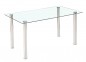 Mesa de comedor fija Avatar cristal y cromo Mesa de comedor fija Avatar cristal y cromo