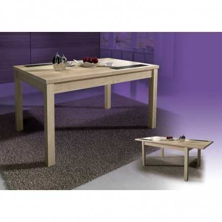 Mesa de comedor extensible cristal lara