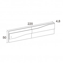 Cabecero Nantes en sahara blanco de 220 cm