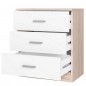 Dormitorio new couple con mesitas tres cajones en color sahara/blanco o blanco Dormitorio new couple con mesitas tres cajones en color sahara/blanco o blanco