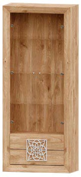 Vitrina venecia dos puertas con leds en roble o blanco nieve