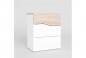dormitorio completo nantes con dos mesitas cannes tres cajones en color sahara/blanco dormitorio completo nantes con dos mesitas cannes tres cajones en color sahara/blanco