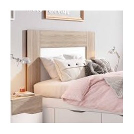dormitorio luce con dos mesitas tres cajones y Xinfonier cannes en sahara y blanco