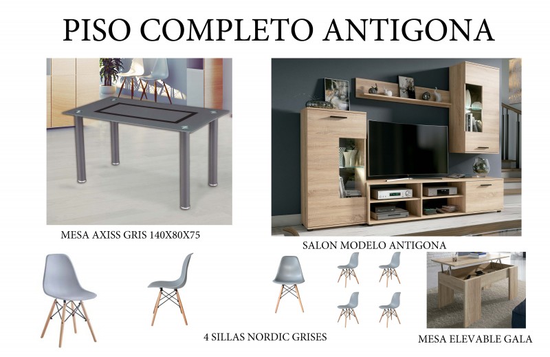 Pack muebles habitación matrimonio Onix camas de 150 (Cabecero+  Mesitas+Armario)